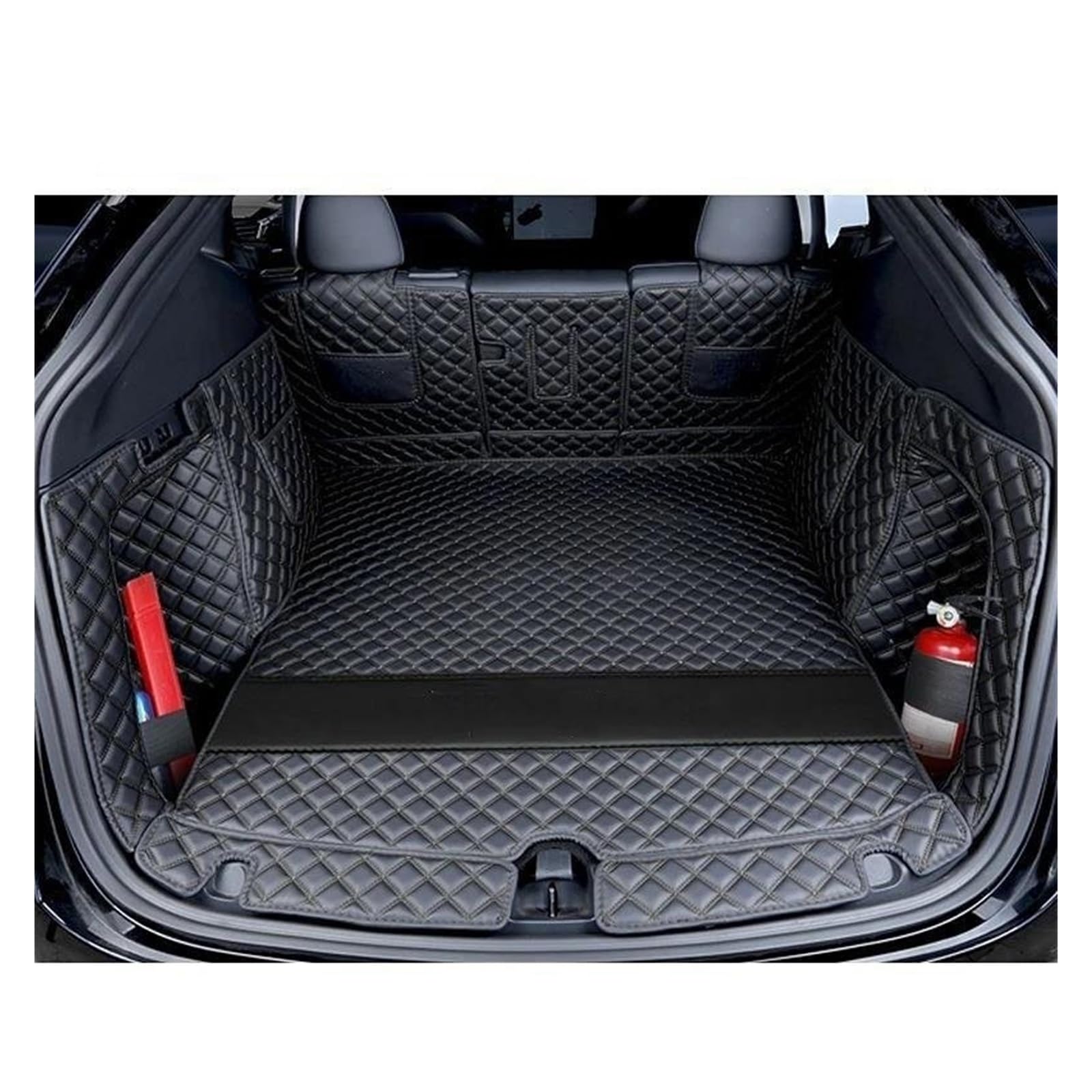 Kofferraum Teppich Für Tesla Für Modell Für Y Cargo Liner Voll Umgeben Für Modell Für Y Kofferraum Matte Kofferraumwanne(Black) von UMDJJU