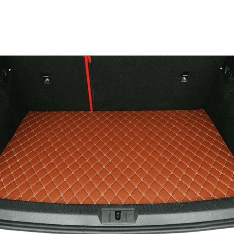 Kofferraum Teppich Für VW Für Tiguan 2017 2018 2019 2020 2021 2022 Kofferraum Matte Cargo Liner Teppich Innen Zubehör Abdeckung Kofferraumwanne(Brown) von UMDJJU