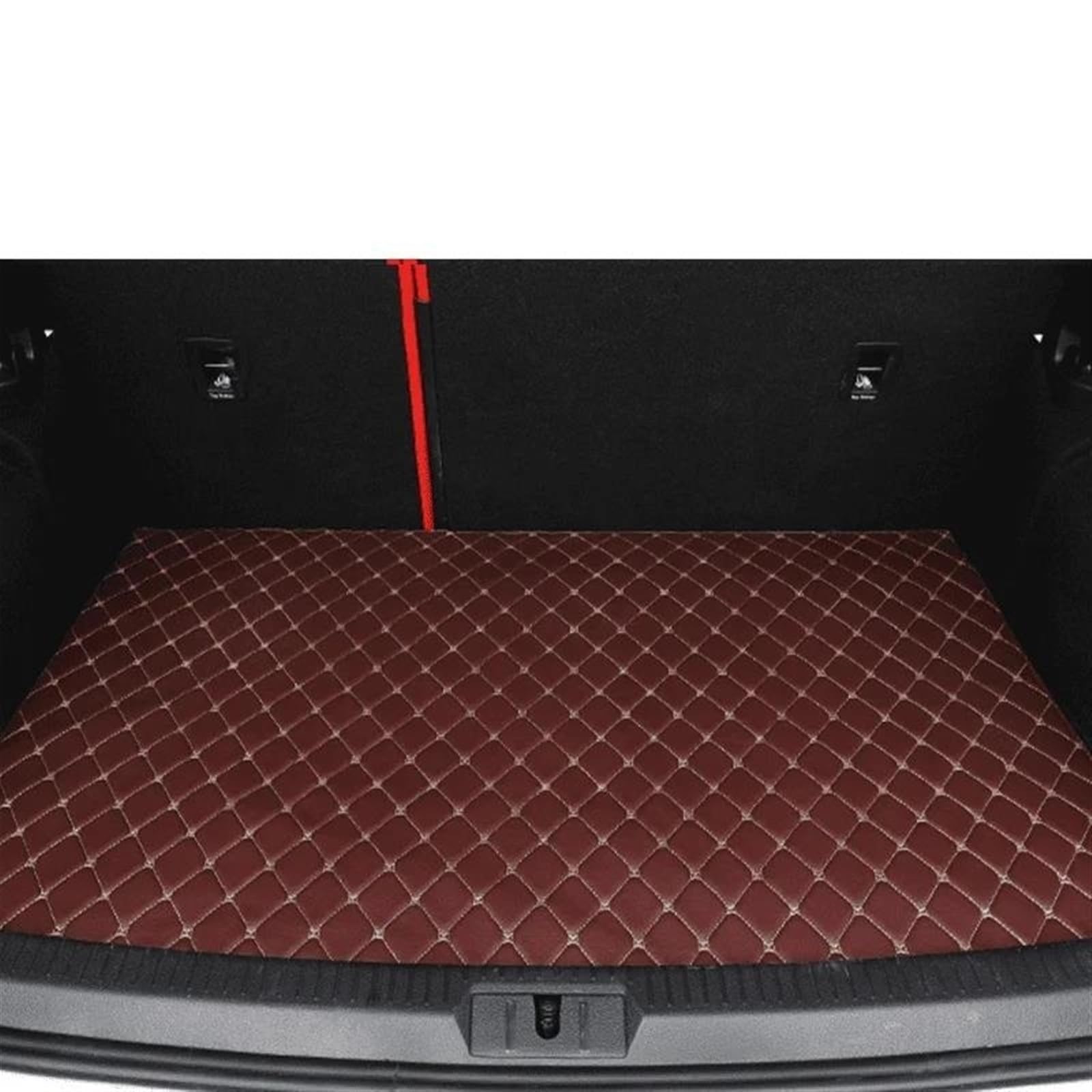 Kofferraum Teppich Für VW Für Tiguan 2017 2018 2019 2020 2021 2022 Kofferraum Matte Cargo Liner Teppich Innen Zubehör Abdeckung Kofferraumwanne(Dark Brown) von UMDJJU