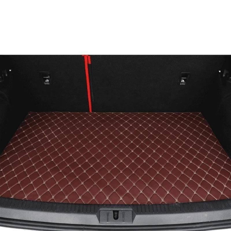 Kofferraum Teppich Für VW Für Tiguan 2017 2018 2019 2020 2021 2022 Kofferraum Matte Cargo Liner Teppich Innen Zubehör Abdeckung Kofferraumwanne(Dark Brown) von UMDJJU