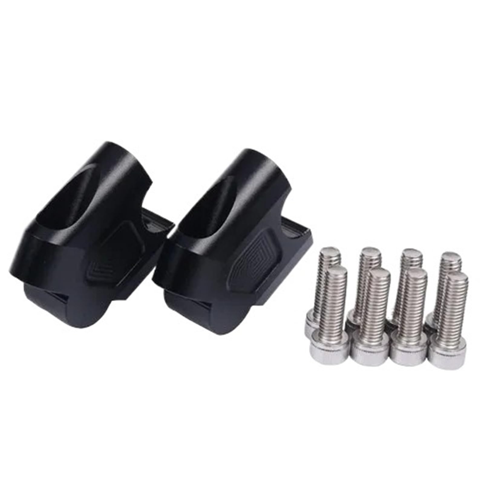 Motorrad Lenkererhöhungen Für Loncin Für VOGE Für 500DS Für Loncin Für VOGE Für 650DS Lenker Riser Griff Bar Clamp Aufstieg Verlängern Adapter Moto Lenkerklemmung Riser(B Back Height-Black) von UMDJJU