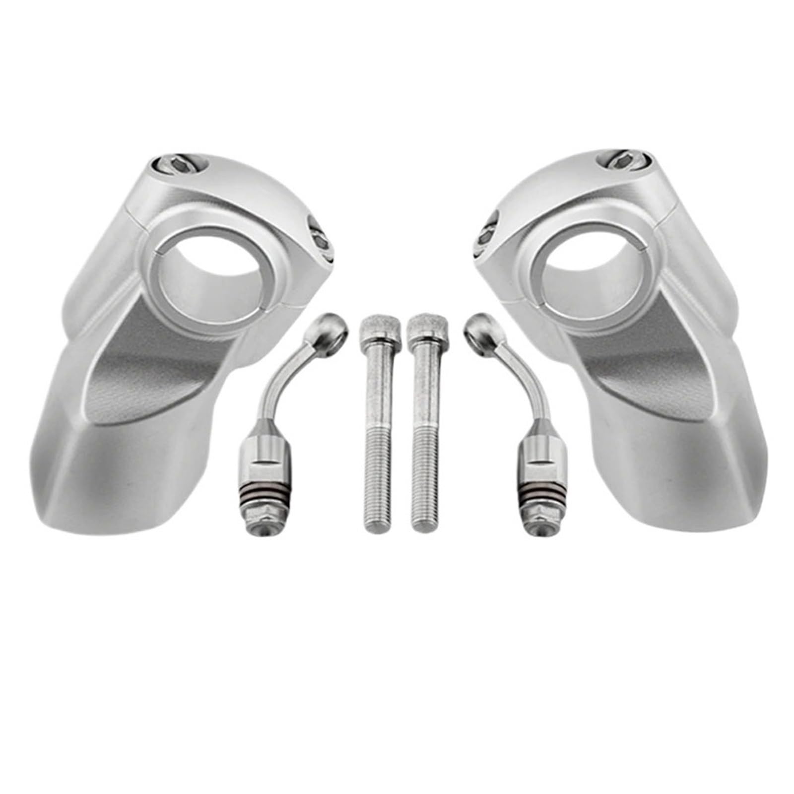 Motorrad Lenkererhöhungen Für Triumph Für Rocket 3R Für Rocket Für 3GT 2019-2024 Motorrad Lenker Riser Clamp Lift 22 MM Bewegen Zurück 32 MM Moto Lenkerklemmung Riser(Silver) von UMDJJU