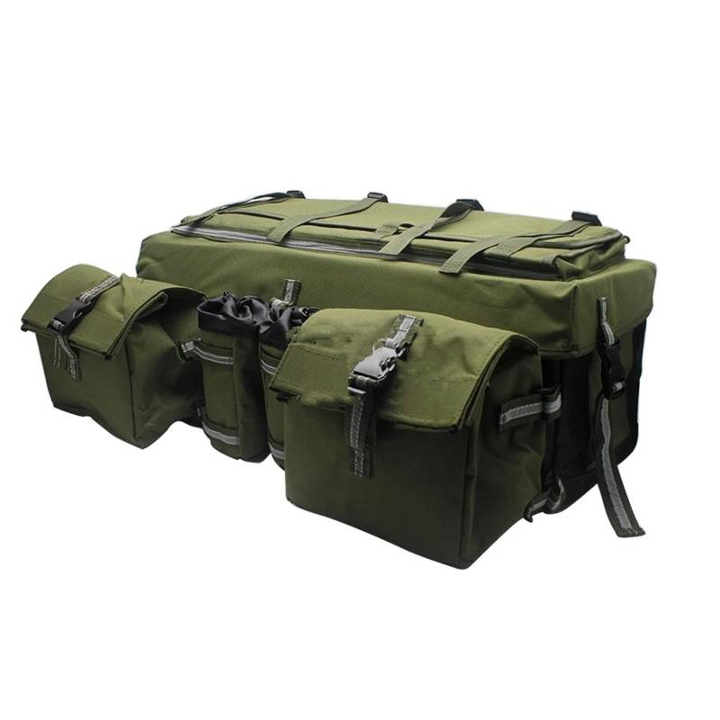 Motorrad Rahmentasche Für ATVs Für Sportsman XP Für EPS 570 900 Für ATV Quad Rack Bag Oxford Gepäckaufbewahrungstasche Hintere Frachttaschen Motorrad Tasche(Army Green) von UMDJJU