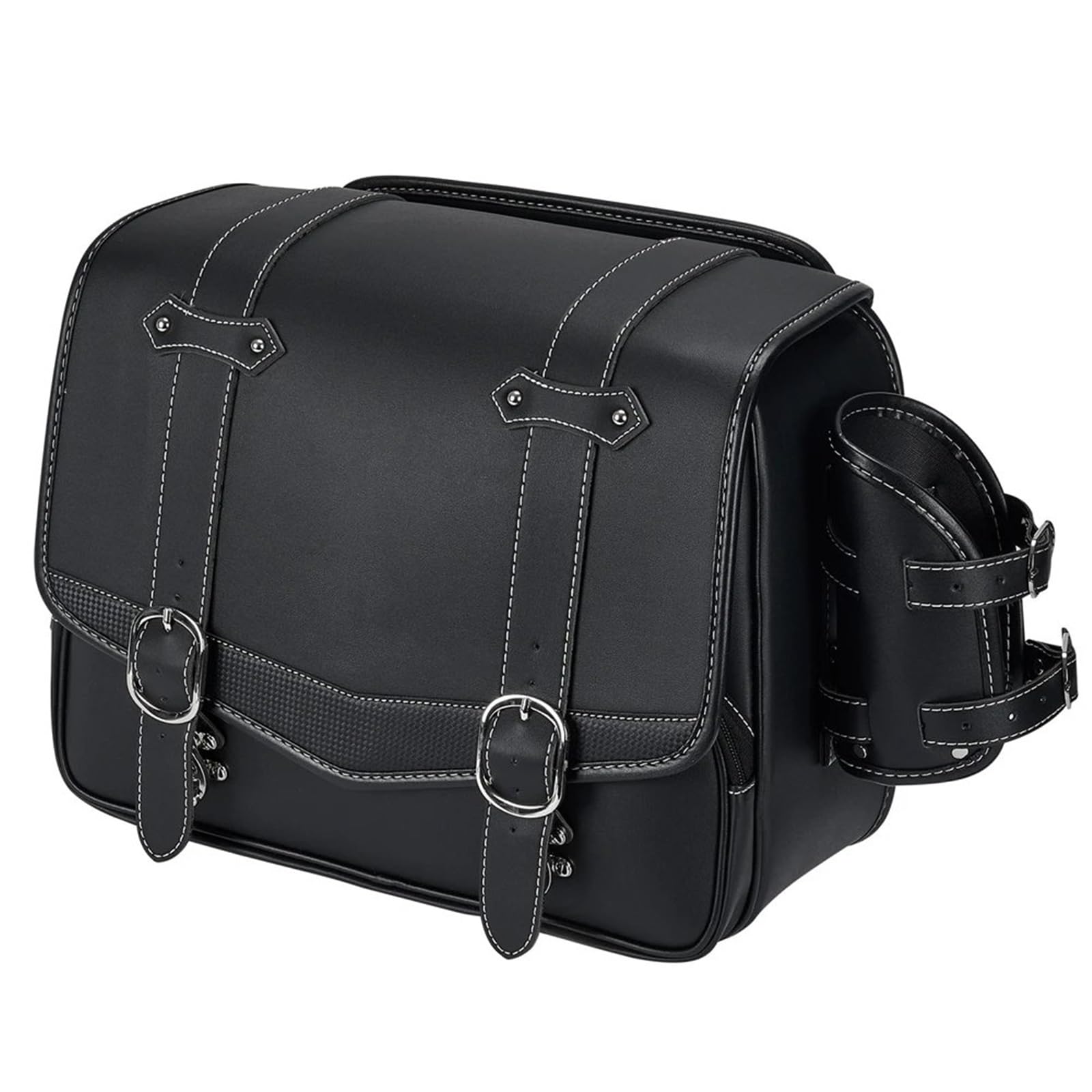 Motorrad Rahmentasche Für Rebel 250 300 500 1100 Motorrad-Fahrrad-Seitentasche PU-Leder wasserdichte Satteltasche 20L Satteltasche Mit Getränkehalter Motorrad Tasche von UMDJJU