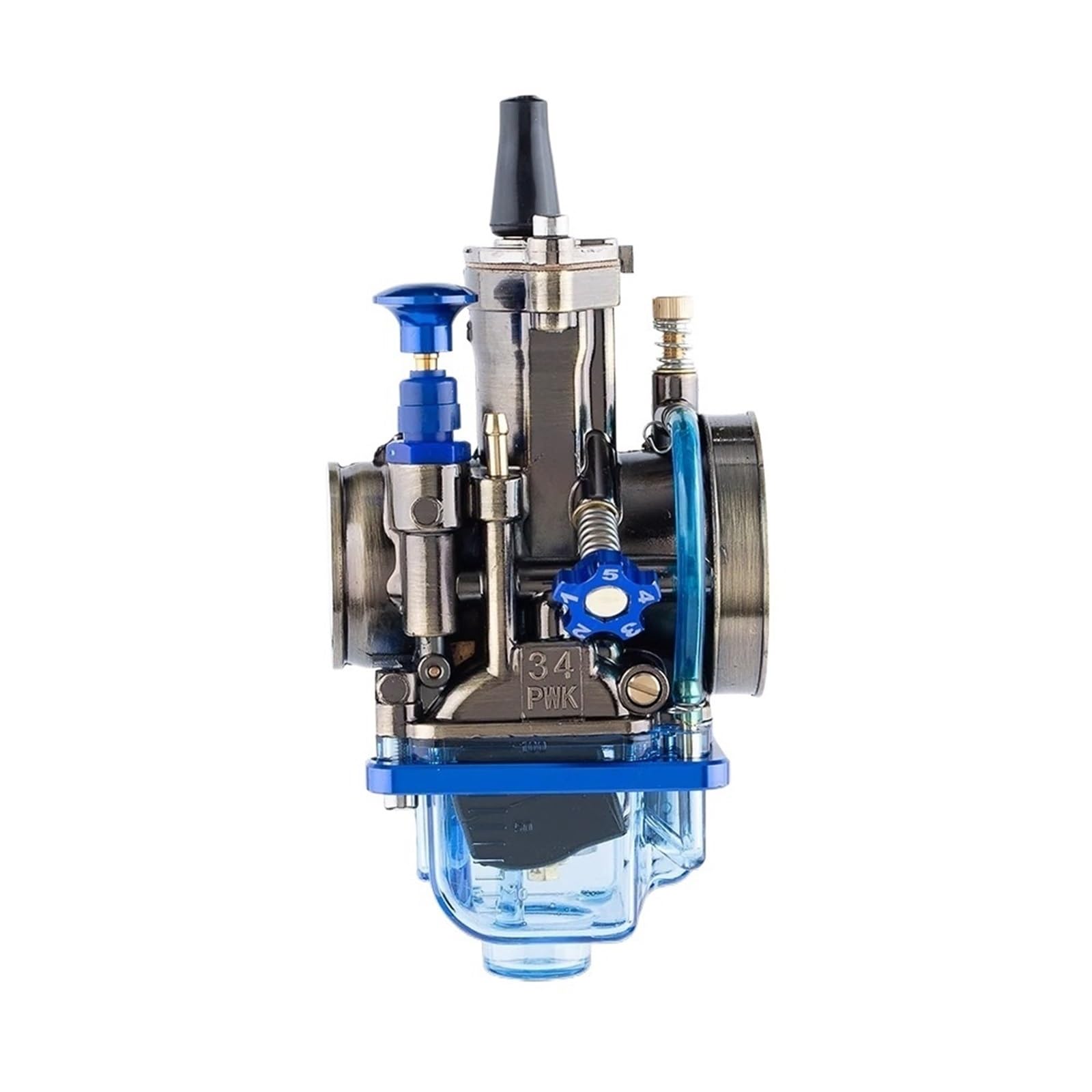 Roller Vergaser Für PWK 21 24 26 28 30 32 34 Für Mikuni Universal Vergaser Vergaser Mit Kraftstoff Filter Für Power Für Jet 2T 4T Für ATV Motocross Teile Vergaser Motorrad(Blue 21) von UMDJJU