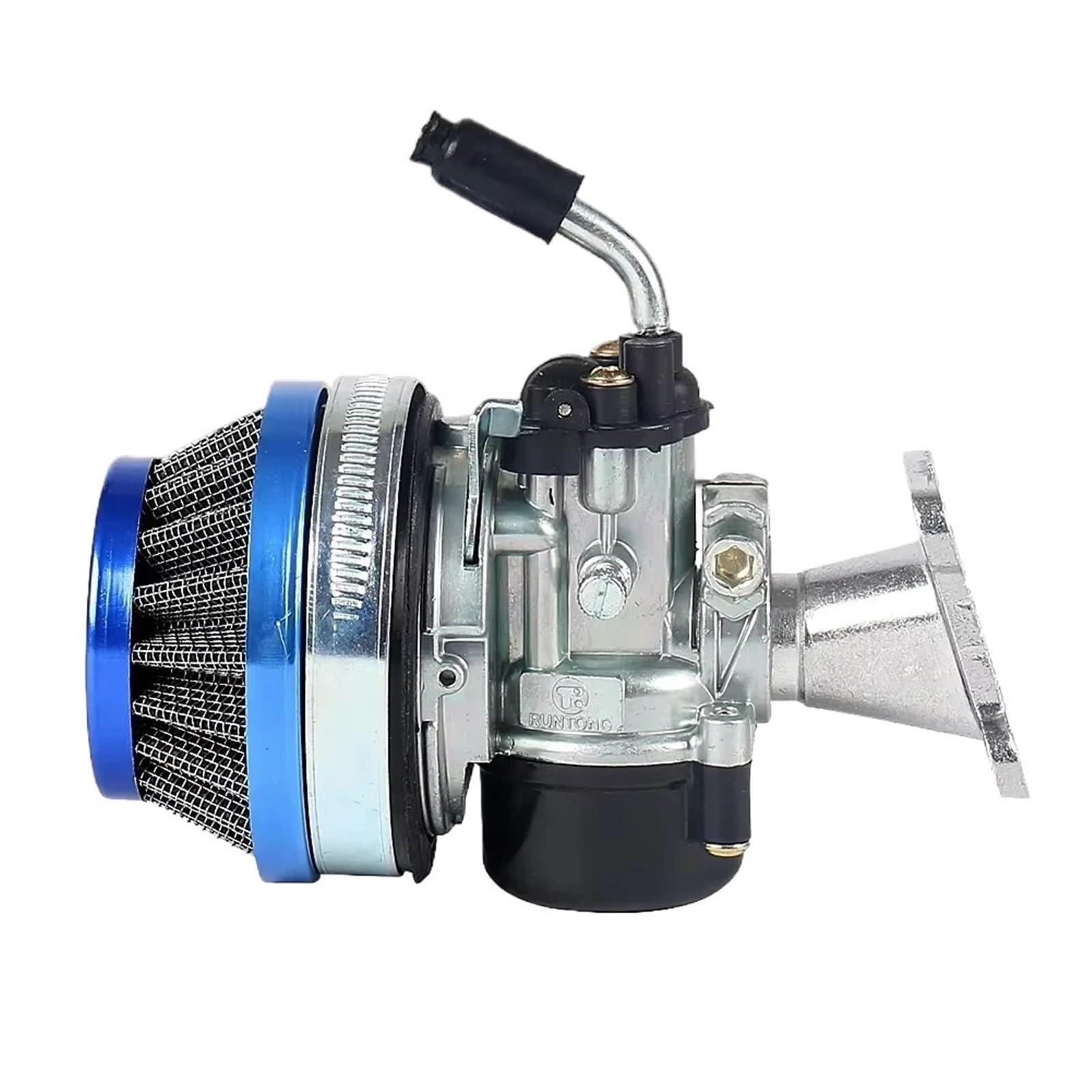 Roller Vergaser Motorrad Für 37 49 50 80 Cc 2 Hub Wasser Gekühlt Carb Vergaser Ansaugrohr Luftfilter Für Mini Moto Dirt Pocket Bike Für ATV Vergaser Motorrad(Blue) von UMDJJU