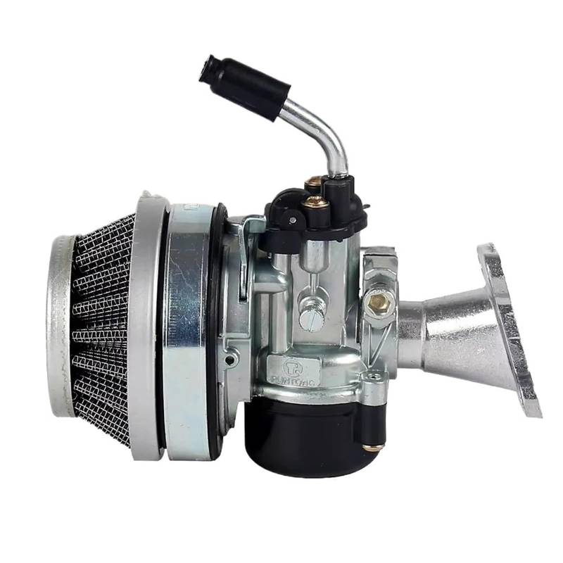 Roller Vergaser Motorrad Für 37 49 50 80 Cc 2 Hub Wasser Gekühlt Carb Vergaser Ansaugrohr Luftfilter Für Mini Moto Dirt Pocket Bike Für ATV Vergaser Motorrad(Silver) von UMDJJU