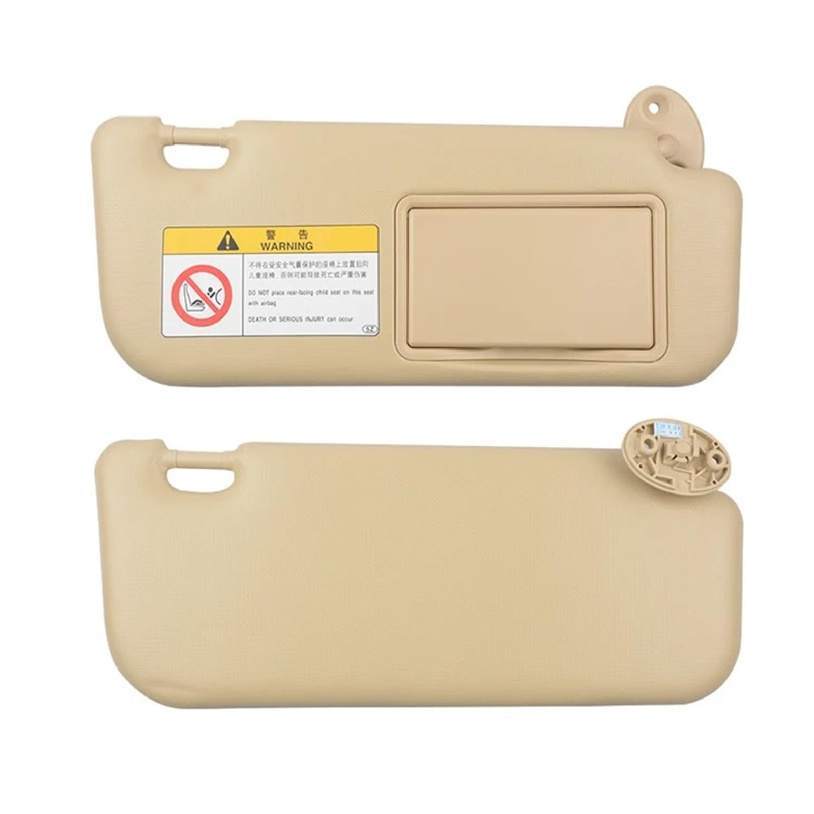 Sonnenblende Für Toyota Für Corolla 2014-2017 Autozubehör Grau Beige Sonnenblende Mit Make-up Spiegel Und Schrauben 74320-02B21 74310-02K91 Auto-Sonnenblende(LH and RH beige) von UMDJJU