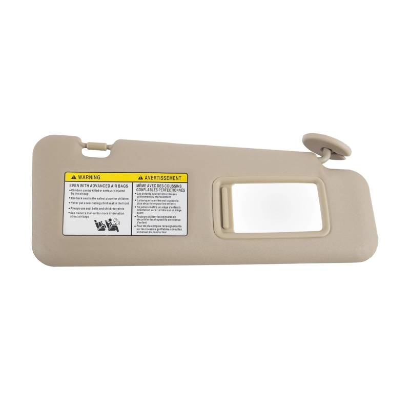 Sonnenblende Für Toyota Für Highlander 2008-2013 Auto-Sonnenblende Mit Kosmetikspiegel-Abdeckplatte Die Sonnenlicht Blockiert 74320-48500-B0 Auto-Sonnenblende(Beige Right Side) von UMDJJU