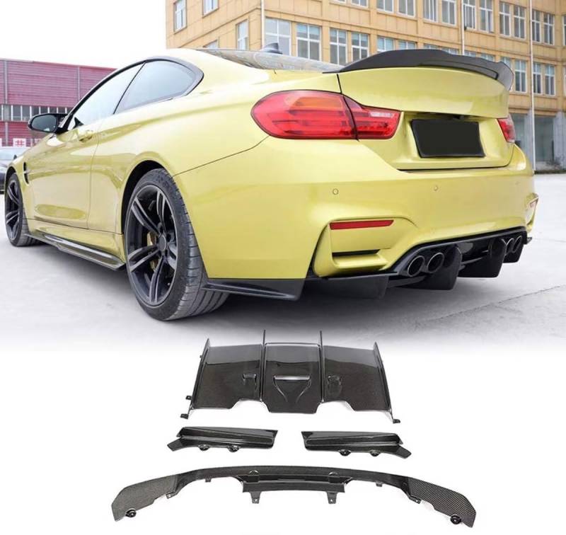 Auto-Heckspoiler,für BMW F80 M3 F82 F83 M4 2014 2015 2016 2017 2018 2019 2020 hintere Stoßfängerlippe Diffusor Spoiler Kratzfeste Body Kit. von UNCLE LIAO