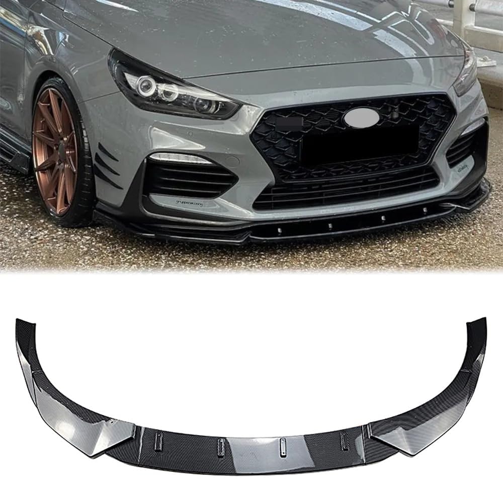 Auto Frontlippe Frontspoiler für Hyundai I30N MK3.5 2020 2021 2022,Antikollisions FrontstoßStange Splitter Diffusor Frontlippe Spoiler Protector,A-Carbon Fiber von UNCRON