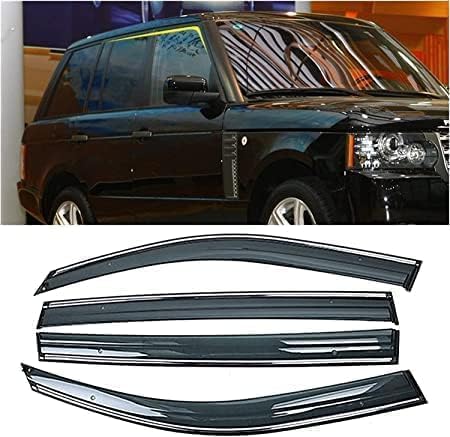 UNCRON Auto Seitenfenster Windabweiser für Land Rover Range Rover Vogue L322 2008 2009 2010 2011 2012,Seitenscheiben Windabweiser Regen Abweisend Regenschutz Zubehör von UNCRON