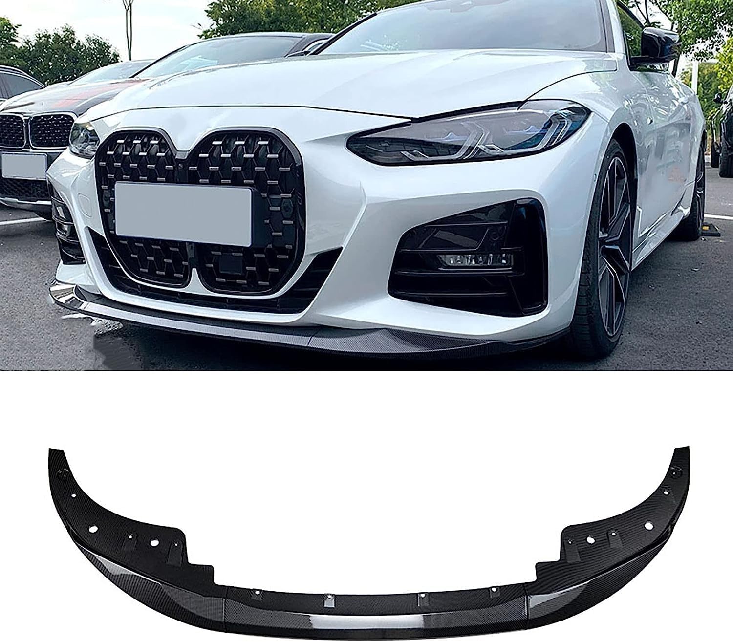 Frontstoßstangen-Lippenspoiler Für BMW 4 Series G22 G23 425i 430i 2020+ Auto Front Stoßstange Splitter Lippe Spoiler Diffusor Schutz Body Spoiler.,A-carbon Fiber von UNGOOR