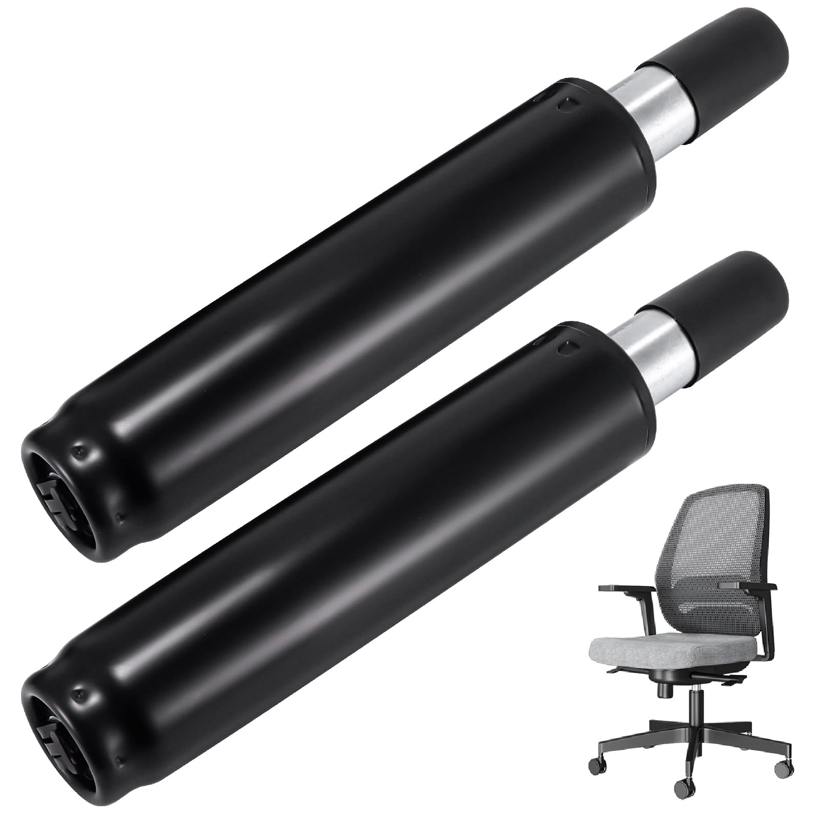 2 Stücke Gasdruckfeder für Bürostuhl, Bürostuhl Ersatz Gaslift 1000 lbs（450KG）Gesamtlänge 310mm - 450mm Ersatz Gasdruckfeder for Office Chair, Swivel Chair, Executive Chair, Black von UNISOPH