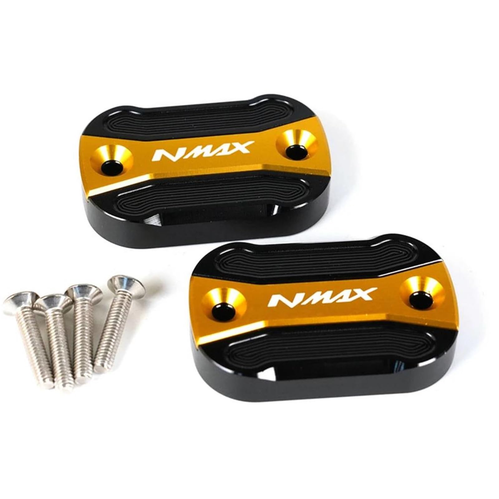 Für NMAX 155 N-MAX 125 2015-2023 Motorrad Vorne Hinten Brems Tankdeckel Füllstoff Kappe Rahmenschieber(Reservoir Caps-Gold8) von UNNIQ