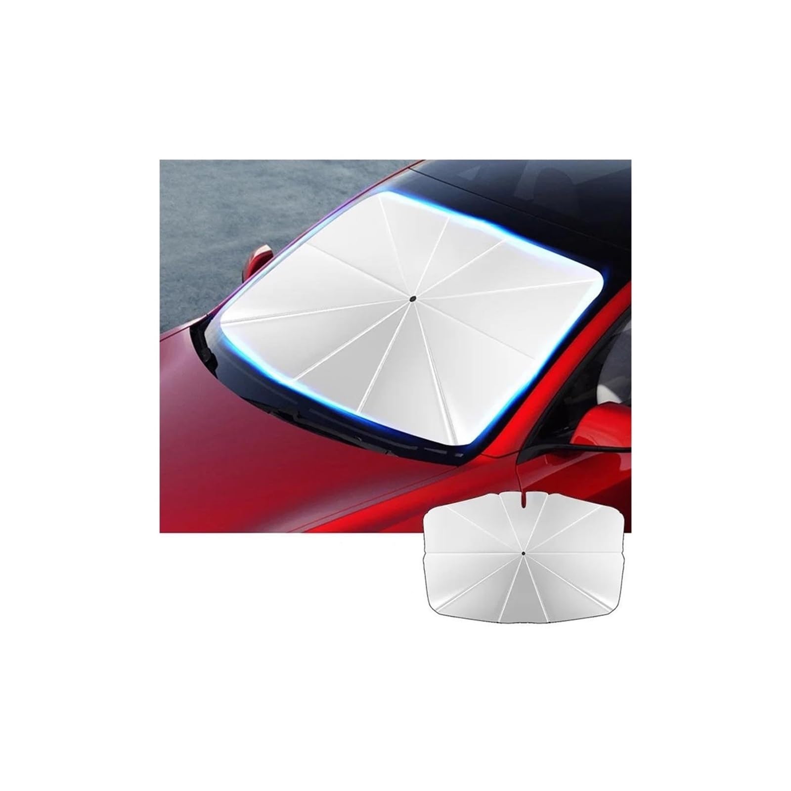 Auto Frontscheibenabdeckung Windschutzscheiben-Sonnenschutz Für Tesla Für Modell 3/Y 2018–2022 Auto-Frontfenster-Sonnenschutz-Abdeckungs-Vorhänge-Sonnenschutz Frontscheibe(B) von UOEMCRTB