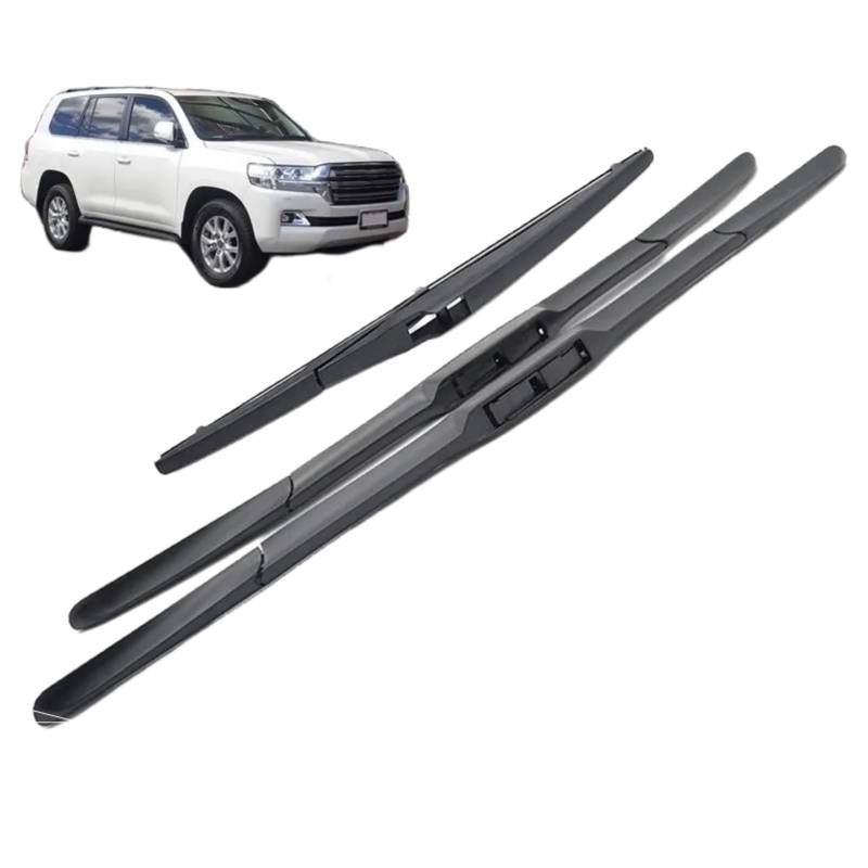 Scheibenwischer Scheibenwischerblätter Vorne Und Hinten Für Toyota Land Cruiser 200 J200 2008–2020, 24"+22"+12" Scheibenwischer Set von UOSIQOTE