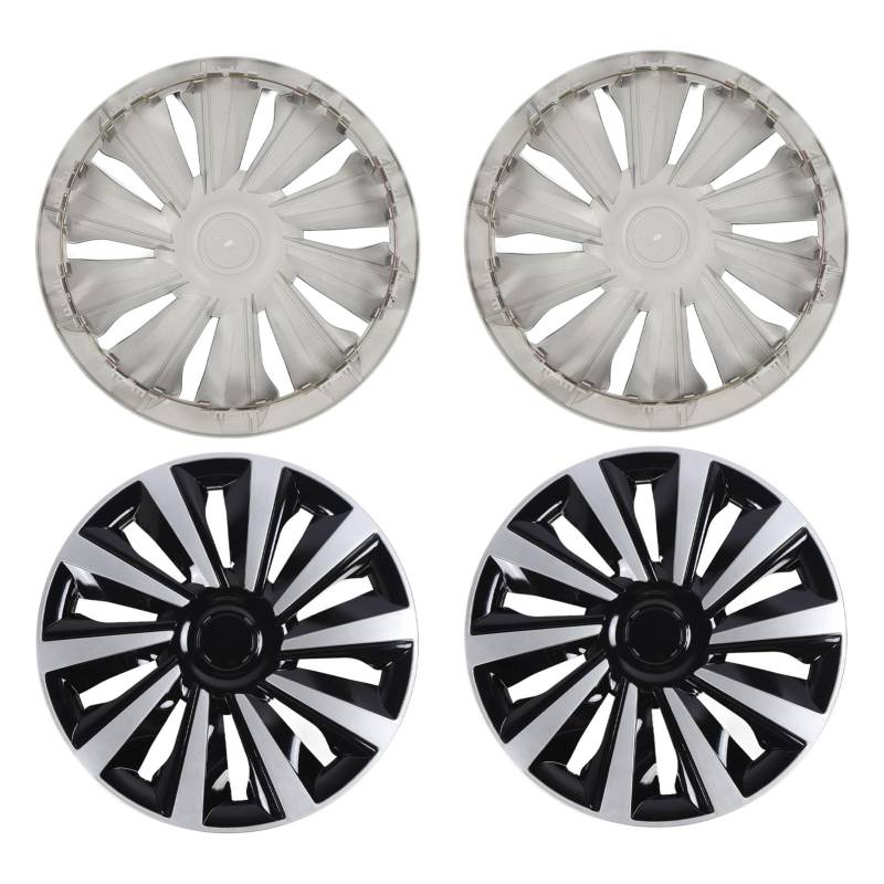 4 PCs Car Hubcap Wheel Deckung, 14 Zoll Auto Hub -Kappe Modische Look Schützende Kratzer -Rad -Hub -Hub -Kappenabdeckung für Fiesta Escort von UPALDHOU