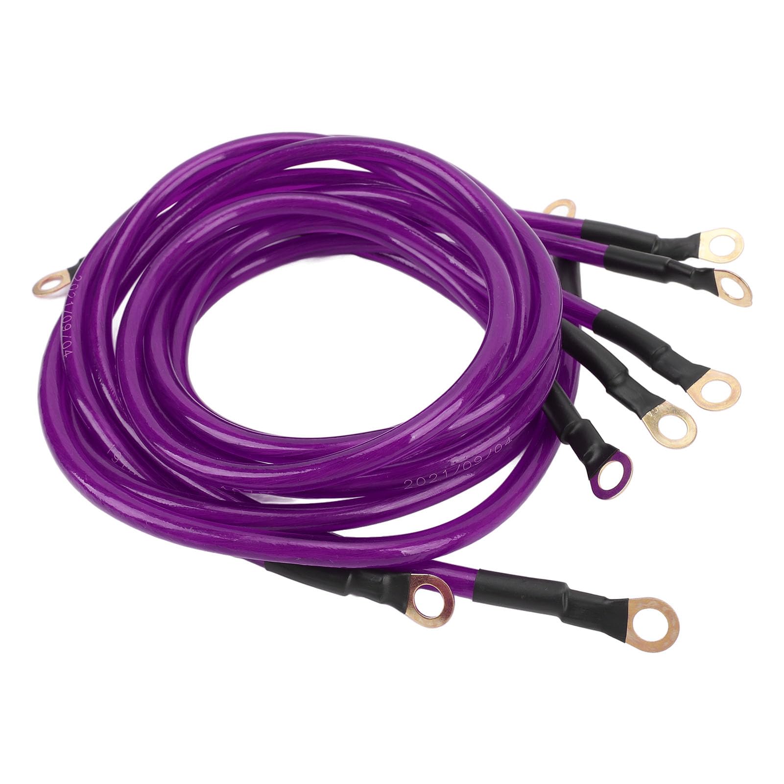 5 Stück Auto-Erdungskabel, Auto-Erdungskabel, Verbessern die Startleistung, DC 0 Bis 48 V, Kupferkaschiertes Aluminium-PVC für Auto, Boot, LKW, SUV (PURPLE) von UPALDHOU