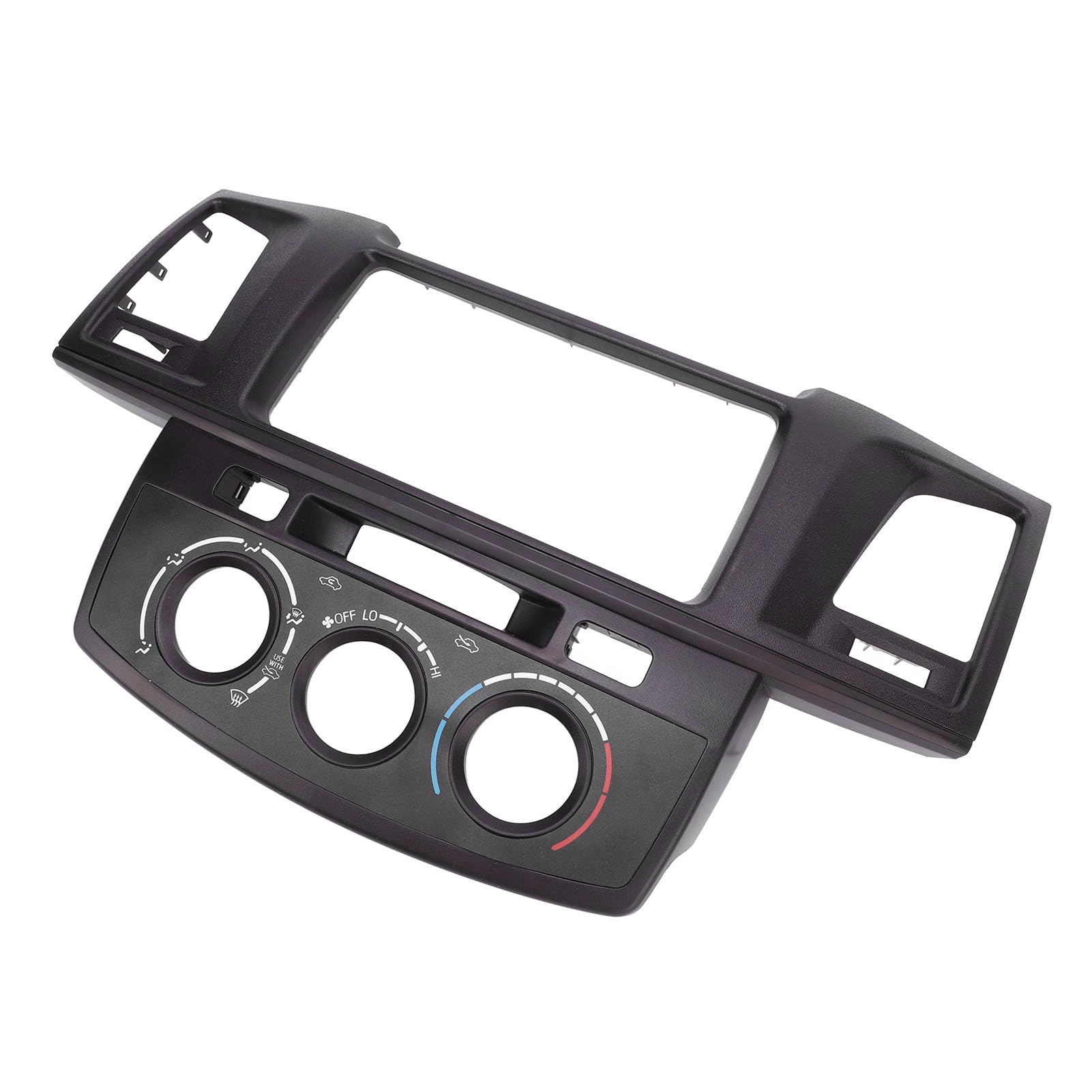 Auto-Stereo-Rahmenverkleidung, Mittelarmaturenbrett-Radioblende, Kratzfeste ABS-Mittelarmaturenbrett-Radioverkleidung für Hilux 2005–2011 (BLACK) von UPALDHOU