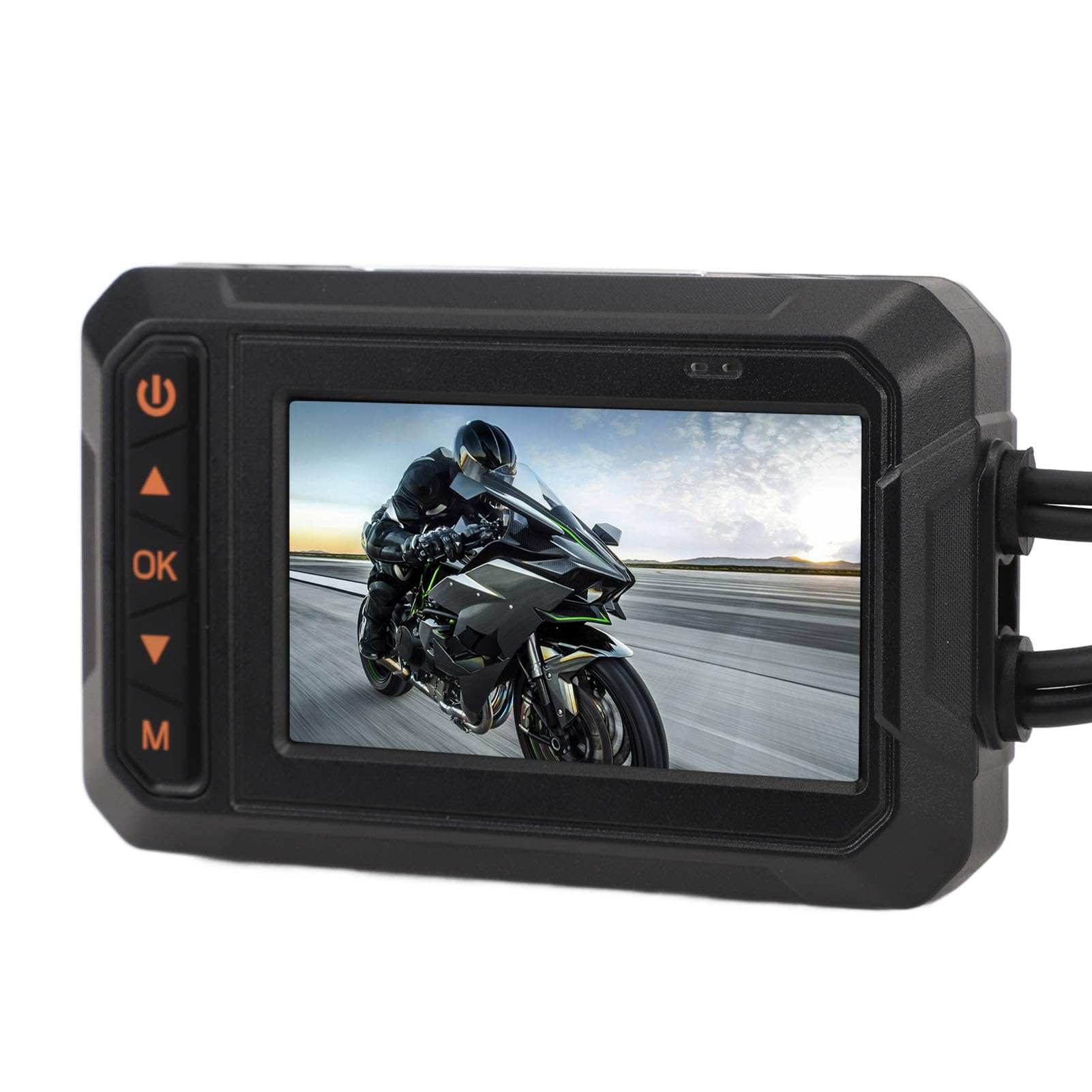 Motorrad-Fahrrekorder, HD-Display Dashcam 2K 30fps Duales 150-Grad-Weitwinkelobjektiv 3-Zoll-IPS-Bildschirm IP67 Wasserdicht für ATV UTV Schneemobil von UPALDHOU