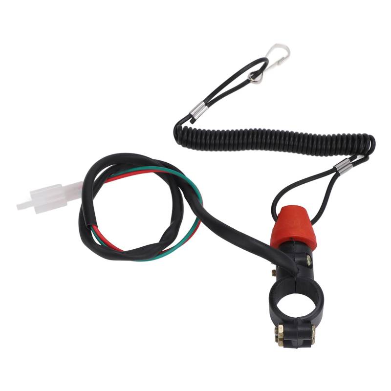 UPALDHOU 22-mm-Sicherheitsstoppschalter, Motor-Kill-Schalter, 2-poliger Haltegurt-Kill-Schalter, Universeller Motor-EIN-Aus-Kill-Schalter, Notfall-Lanyard für ATV-SUVs von UPALDHOU