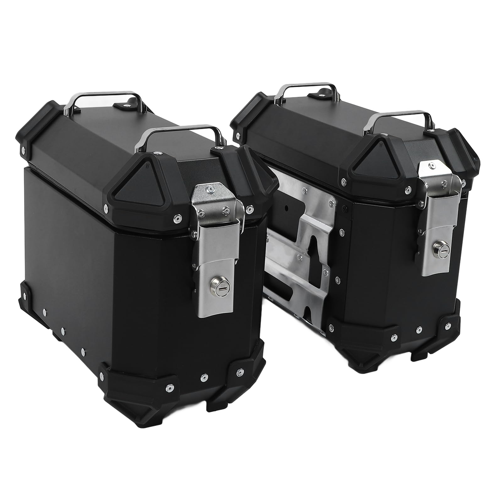 UPALDHOU Motorrad -Seiten -Satteltaschenbox, Motorrad -Seitenfall 18l Hardshell mit Stützpreis Lockgriff Satteltaschenbox für Helmgepäck (Black) von UPALDHOU