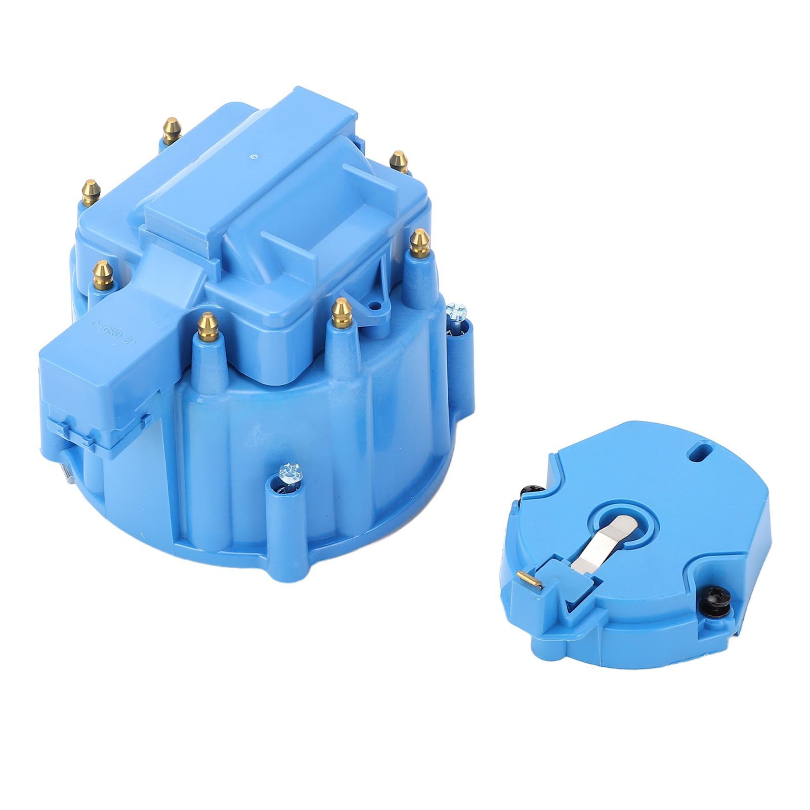 Verteilerkappen-Baugruppe, HEI-Verteilerkappe und Rotor, Robustes Großes Verteilerkappen-Set für 283 305 307 327 350 400 K549 (BLUE) von UPALDHOU