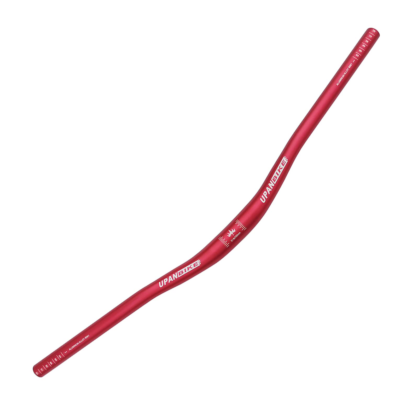 UPANBIKE φ 31,8 mm MTB Mountainbike Fahrrad extra langer Lenker 720 mm Riser Bar (720 mm, rot) von UPANBIKE