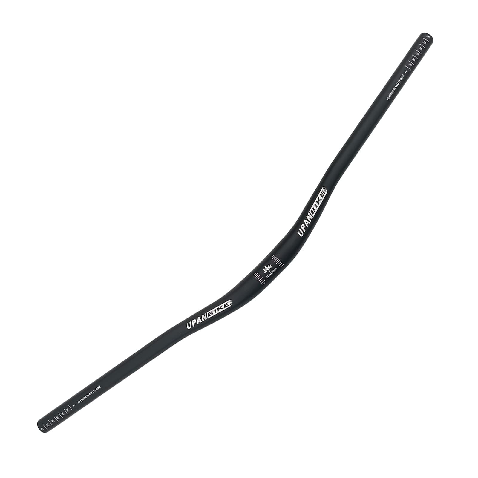 UPANBIKE φ31,8 mm MTB Mountainbike Fahrrad extra langer Lenker 720 mm Riser Bar (720 mm, schwarz) von UPANBIKE