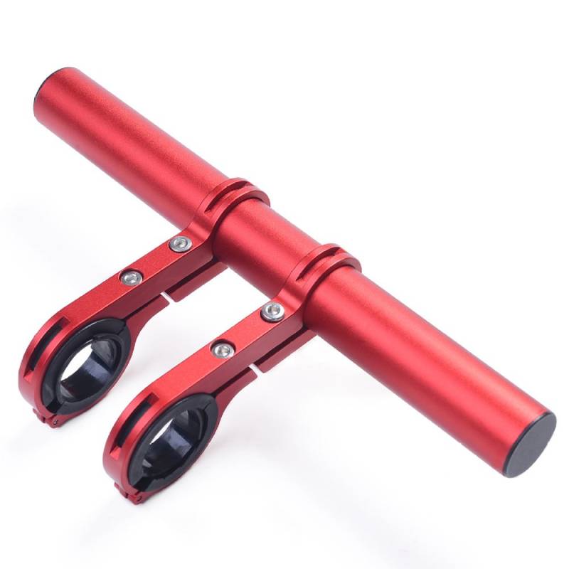 UPANBIKE Fahrrad Lenker Extender Aluminiumlegierung Halterung Erweiterung für Fahrrad Tacho Mount Scheinwerfer Taschenlampe Lampe Halter, Rot 20cm Double Clamp von UPANBIKE