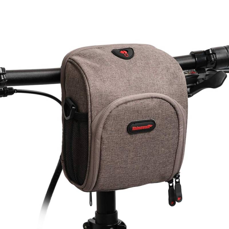 UPANBIKE Fahrrad Lenkertasche, Fahrradtasche Multifunktionale Fahrrad Vorderer Rahmentasche mit Schultergurt und Regen-Abdeckung(Khaki) von UPANBIKE