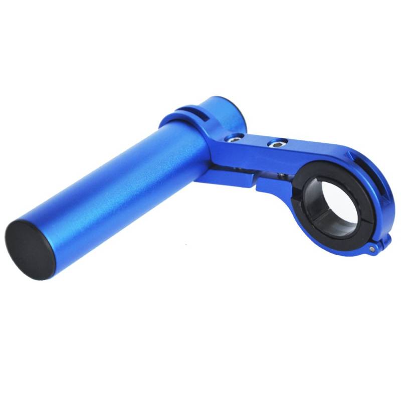 UPANBIKE Fahrradlenker-Verlängerung, Aluminiumlegierung, Halterung für Fahrrad-Tacho-Halterung, Scheinwerfer, Taschenlampe, Lampenhalterung (blau, 10 cm, Einzelklemme) von UPANBIKE