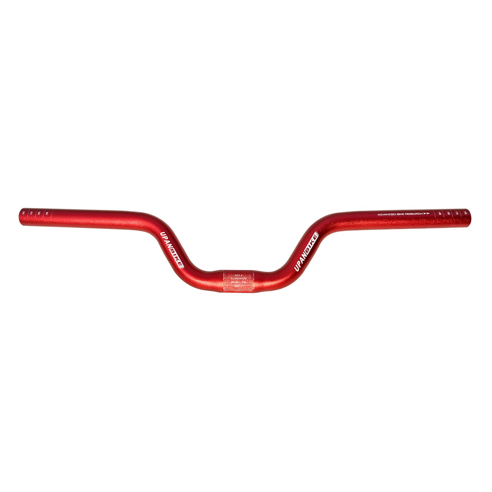 UPANBIKE Fahrradlenker 25,4 mm 520 mm Aluminiumlegierung Riser Bar Rise 80 mm für Fahrräder mit starrem Gang (rot) von UPANBIKE