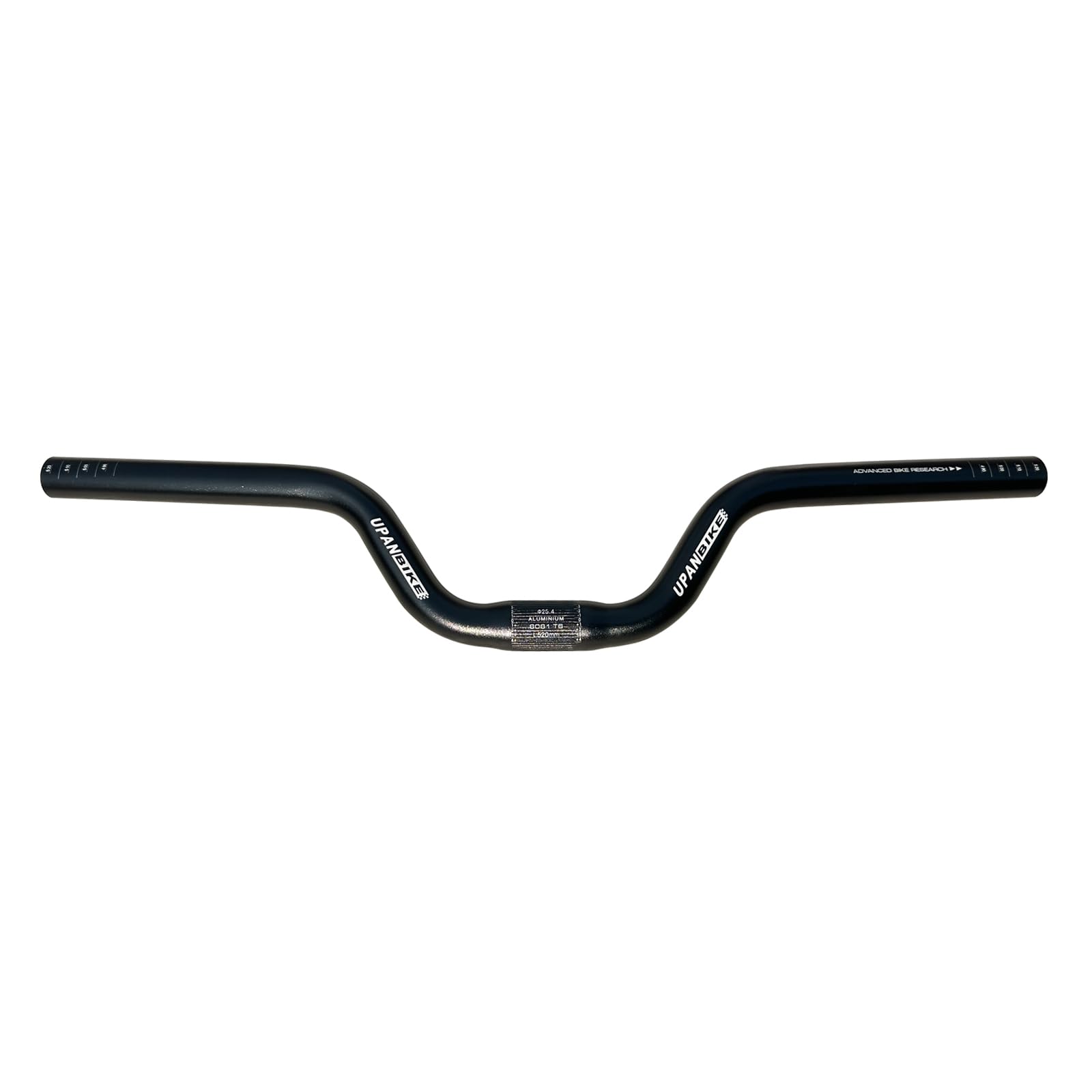 UPANBIKE Fahrradlenker 25,4 mm 520 mm Aluminiumlegierung Riser Bar Rise 80 mm für Fahrräder mit starrem Gang (schwarz) von UPANBIKE