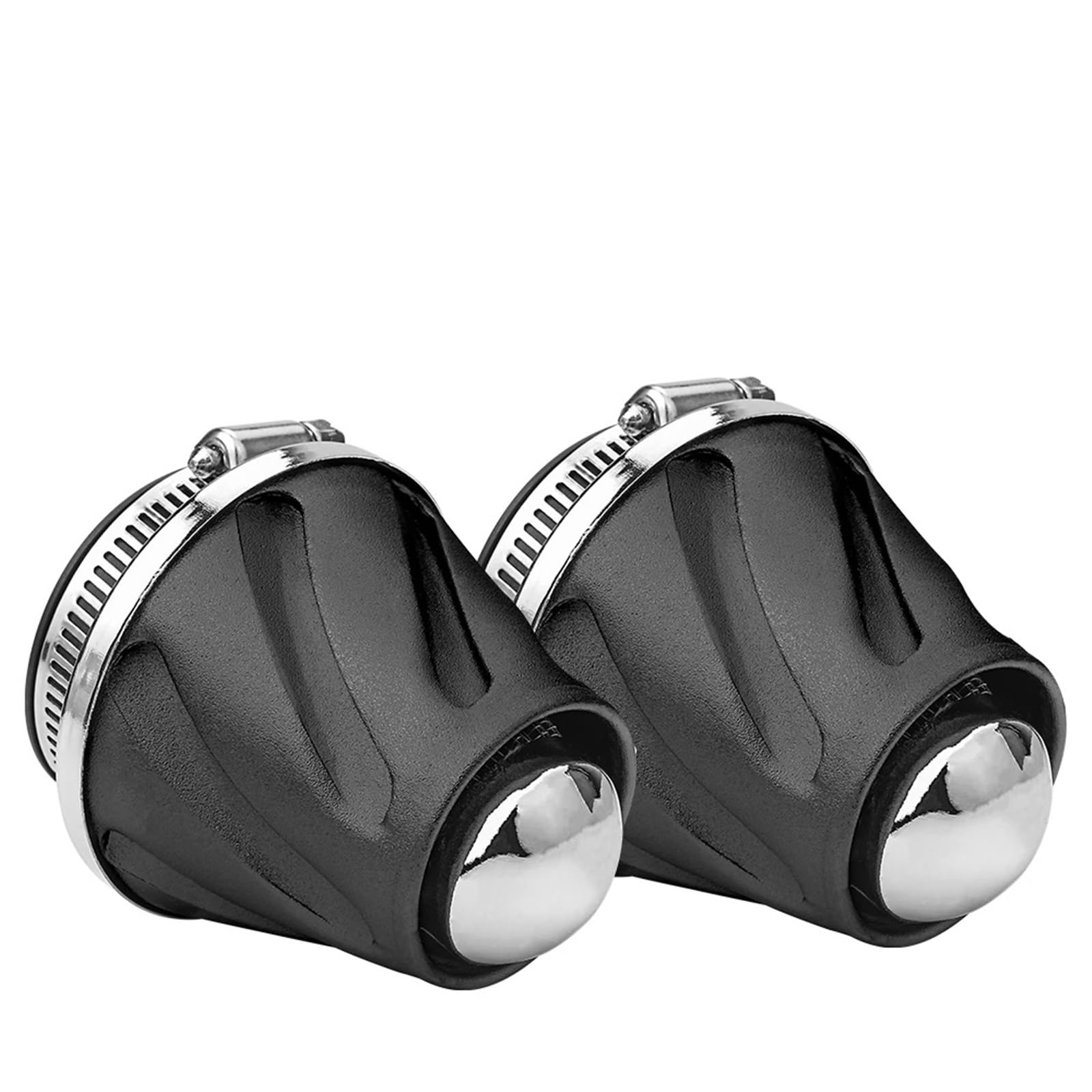 Motorrad Luftfilter 35mm 42mm 48mm Motorrad-Luftfilter Vergaserreiniger Lufteinlassfilter Ansaugrohr Modifizierter Roller Für ATV Dirt Bike Motorrad luftfiltereinsatz(2pcs Black) von UPGENT