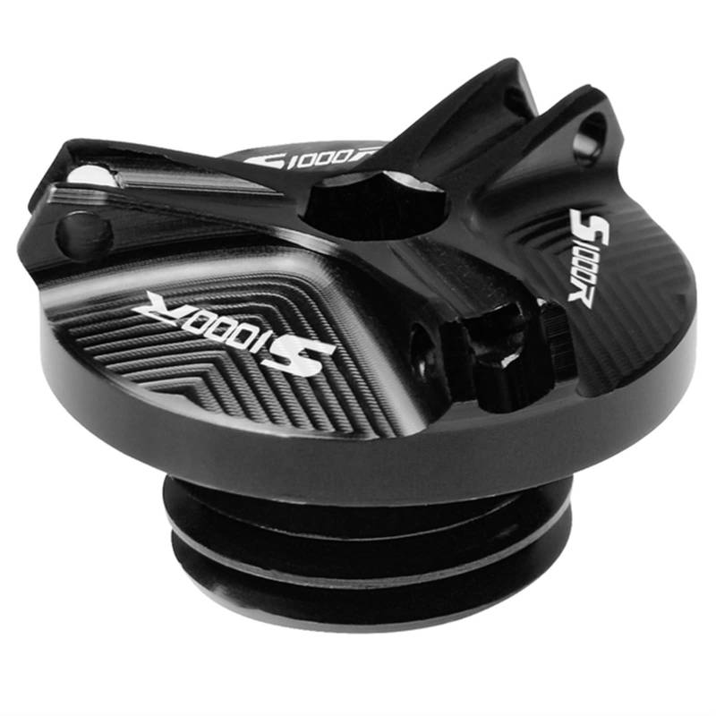 UPGENT Motorradzubehör CNC-Motoröl-Einfülldeckel-Schraubenabdeckung Für BMW S1000R S 1000R 2014-2020 (Farbe : SCHWARZ) von UPGENT