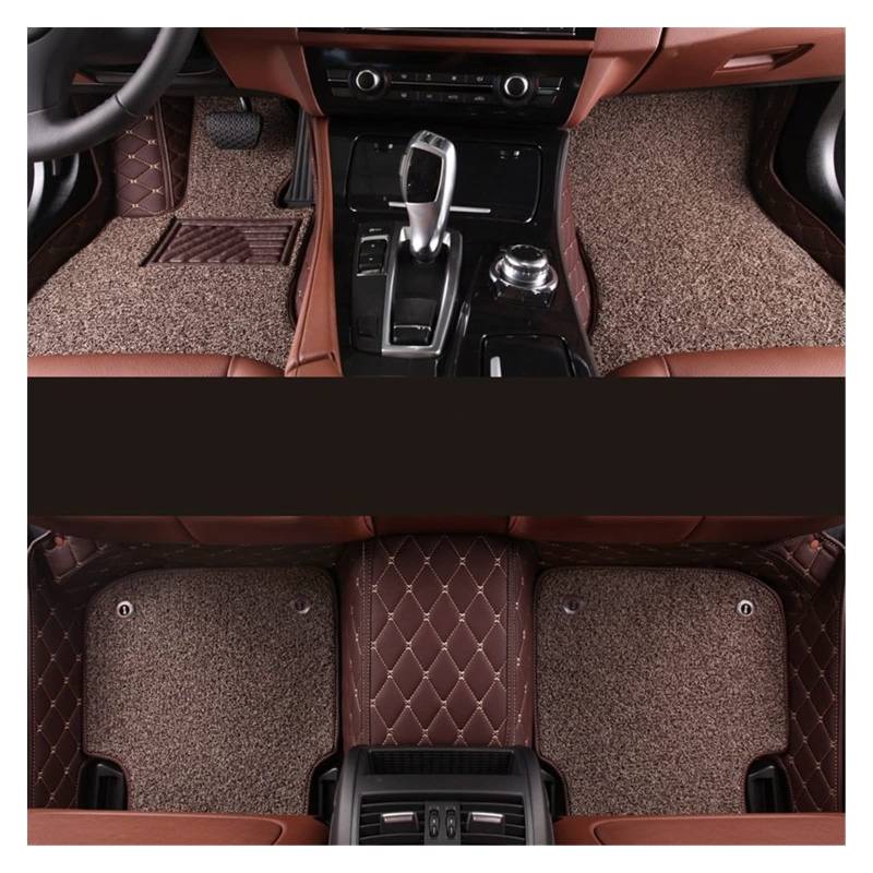 Auto-Fußmatten Für Bentley Bentayga 2008–2018 2019 2020 2021 2022 2023 Autoteppiche Verdickte Fußpolster Einlagig/doppellagig(Coffee Brown-Double Layer) von UPIKIT