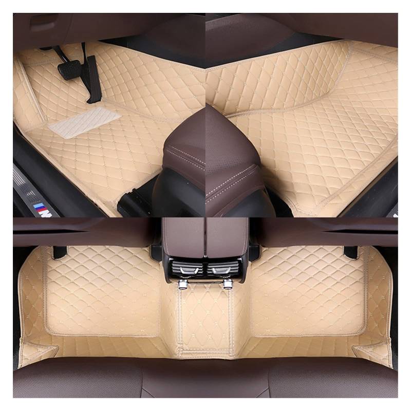 Auto-Fußmatten Für Land Rover Discovery Sport 2008–2018 2019 2020 2021 2022 2023 Autoteppiche Verdickte Fußpolster Einlagig/doppellagig(Beige-Single Layer) von UPIKIT