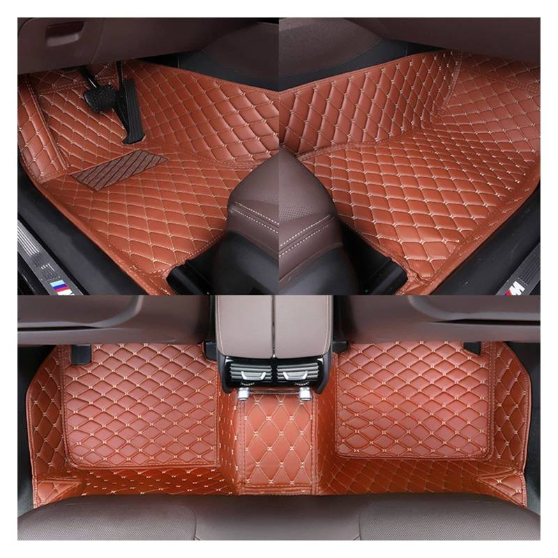 Auto-Fußmatten Für Land Rover Discovery Sport 2008–2018 2019 2020 2021 2022 2023 Autoteppiche Verdickte Fußpolster Einlagig/doppellagig(Brown-Single Layer) von UPIKIT