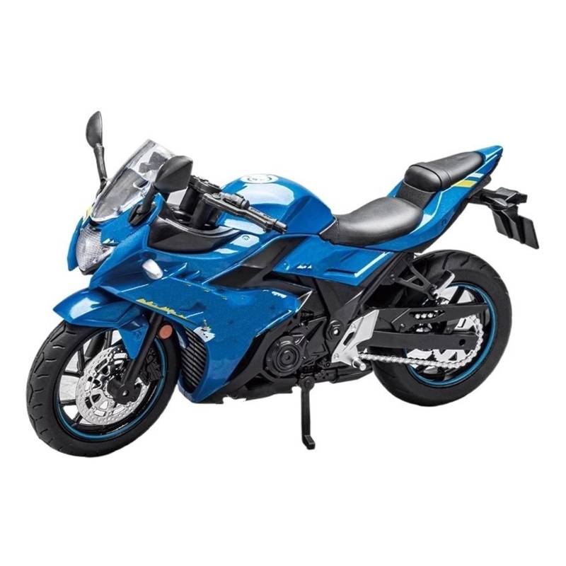 Maßstab 1:12 Für Suzuki GSX250R Legierung Geformt Motorrad Modell Sound Und Licht Off Road Autocycle Dekorative Ornamente(Blue) von UPIKIT