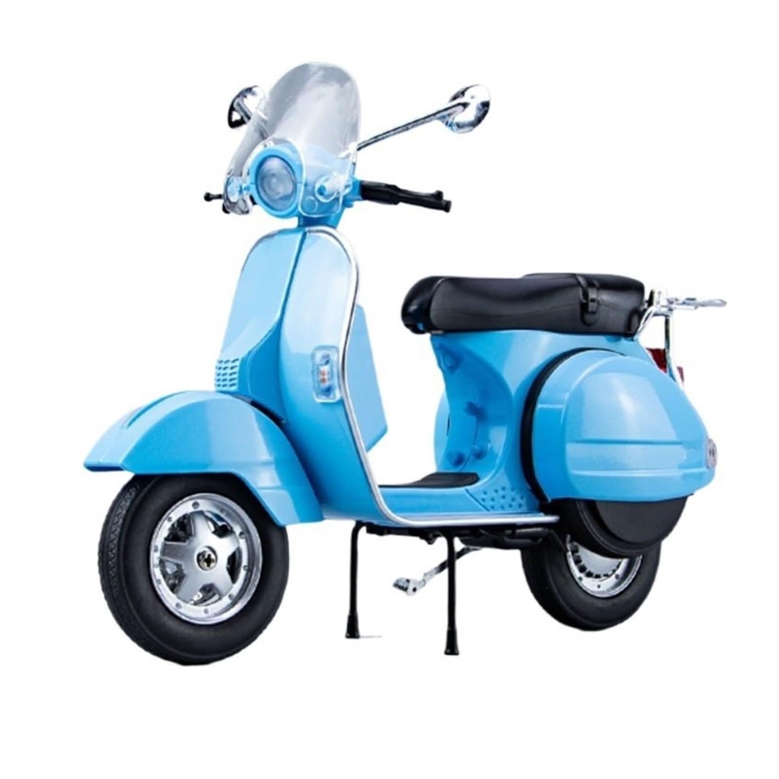 Skala 1:10 Für Vespa 125 Legierung Diecasts Klassiker Motorradmodell Fahrzeug Sound Licht Off Road Autofahrrad Auto Modell Geschenk(blau) von UPIKIT