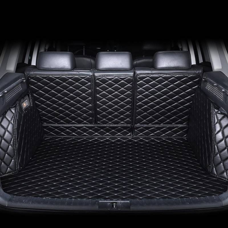 UPIKIT Auto Voller Surround Leder Kofferraummatten Kompatibel mit für Mercedes Benz G Class W463 G350 G500 G550 2019-2023 Kofferraum Schutzmatten Zubehör,A-Pure Black von UPIKIT