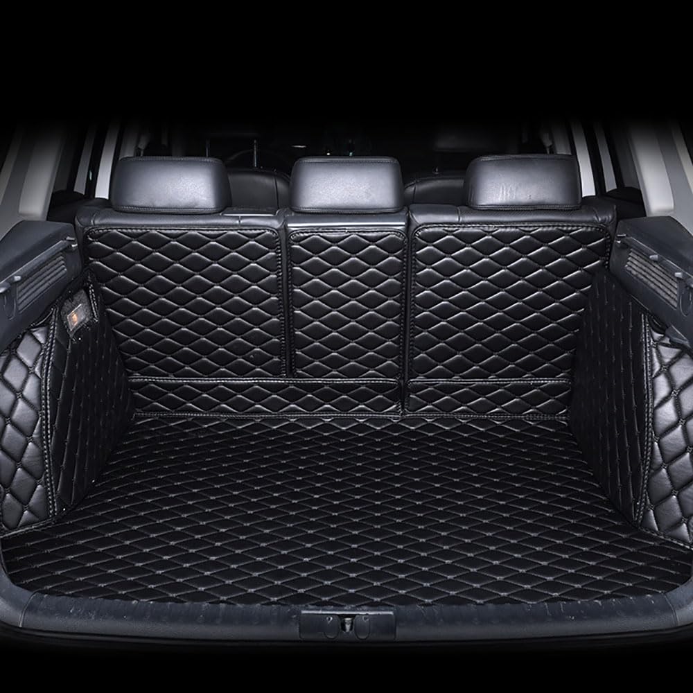 UPIKIT Auto Voller Surround Leder Kofferraummatten Kompatibel mit für Mercedes Benz G Class W463 G63 AMG 2019-2023 Kofferraum Schutzmatten Zubehör,A-Pure Black von UPIKIT