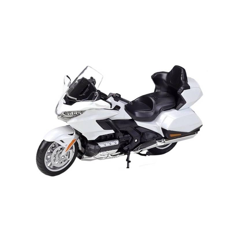 UPIKIT Maßstab 1:12 für Honda Gold Wing Rennmotorradmodell Legierung Unterdruck Tourismusmotorrad Modell Metall Ornamente Geschenk (White) von UPIKIT