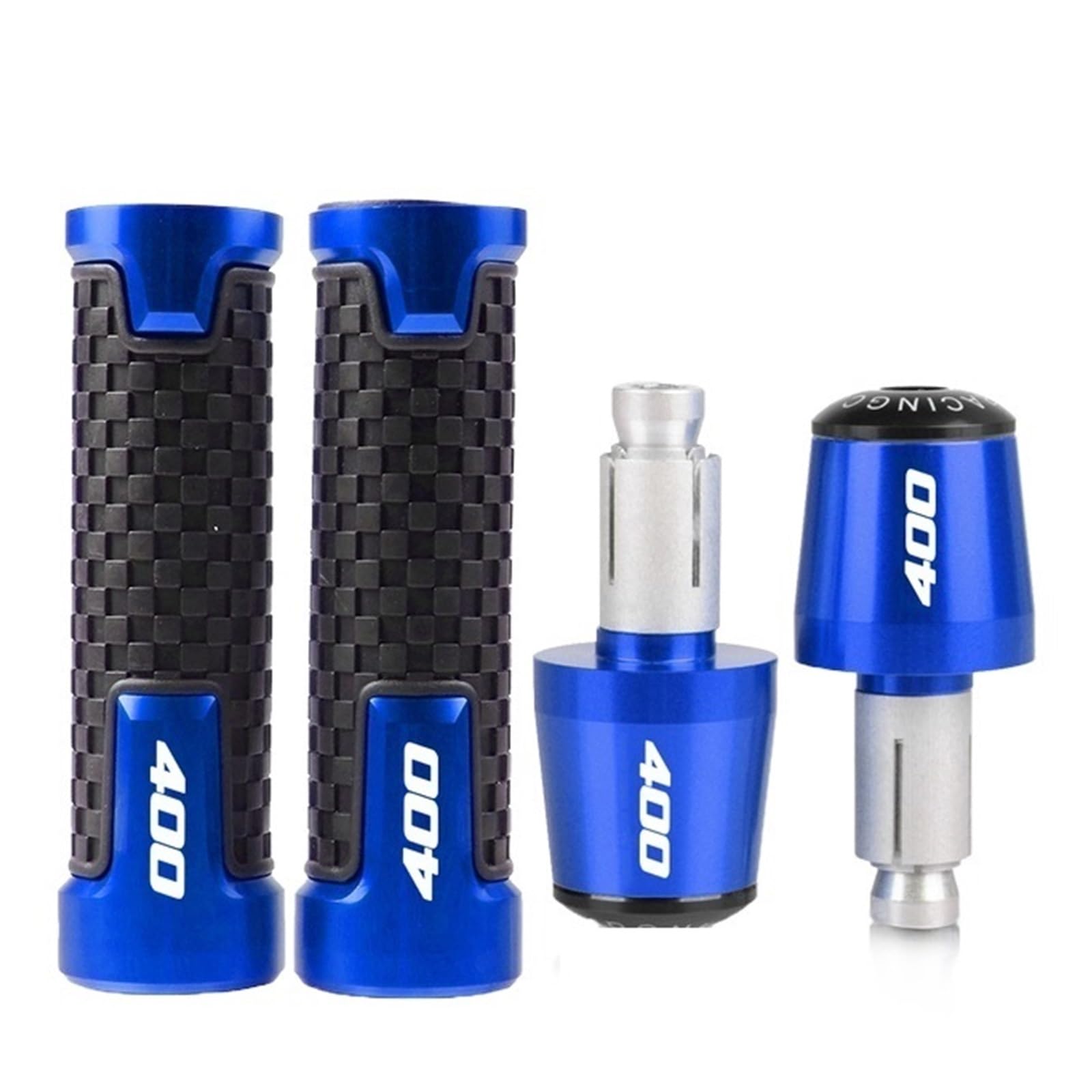 UPIKIT Motorrad 7/8 & 22mm Handgriffe Lenker Griffe Grip Enden Stecker Für ZXR400 Alle Jahre 2015 2016 2017 2018 2019 2020 2021(Blue Blue) von UPIKIT