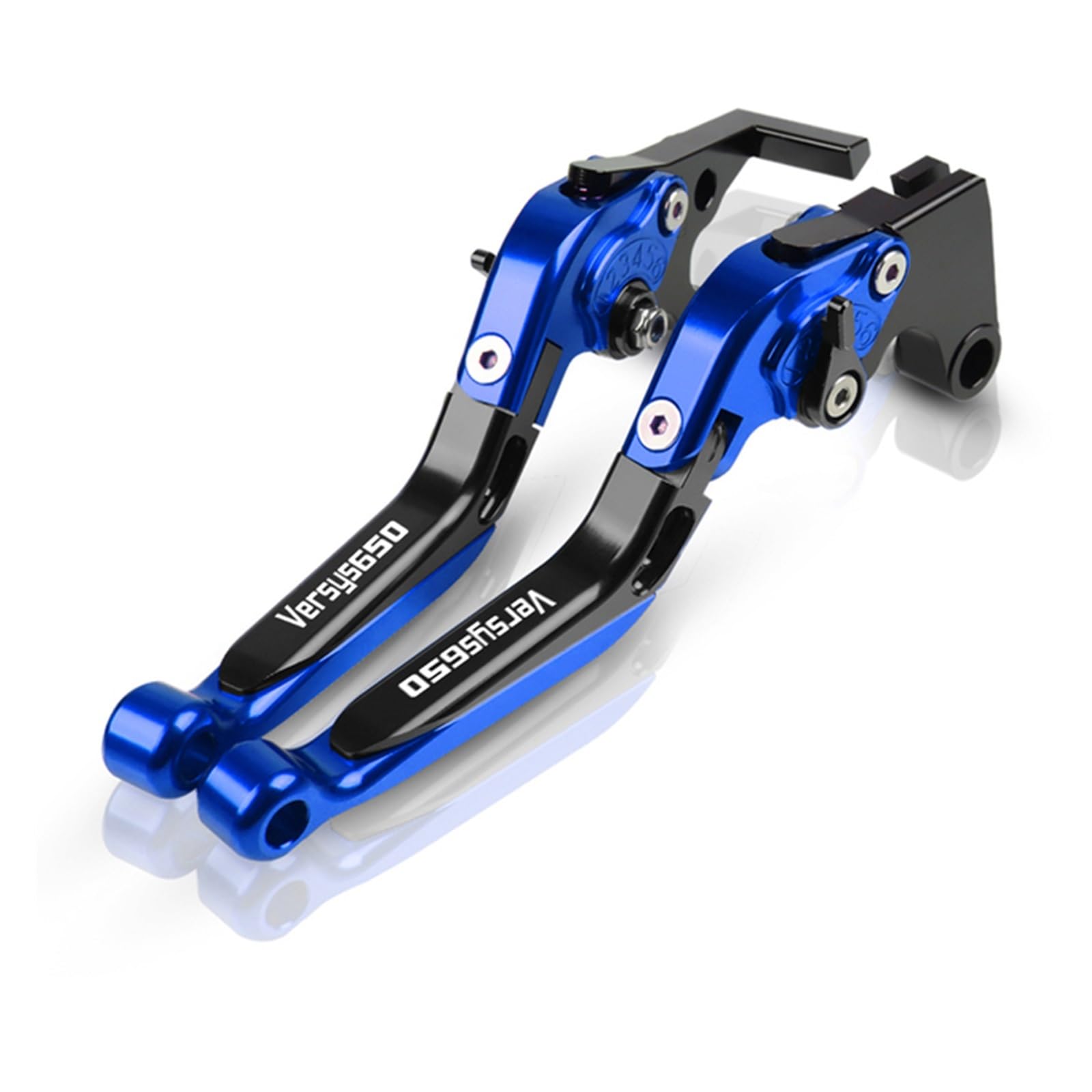 UPIKIT Motorrad Aluminium Ausziehbare Klappbare Einstellbare Bremskupplungshebel Für Für VERSYS 650 650cc 650 2006 2007 2008(Blue) von UPIKIT