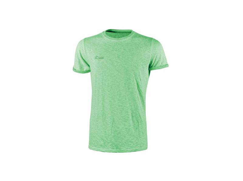 U-Power Fluo, schmal geschnittenes klassisches T_Shirt, Arbeitskleidung für Herren, Baumwollstoff, Rundhalsausschnitt, kurze Ärmel, bequem, lässig, Sommerkleidung - VERDE FLUO L von U Power