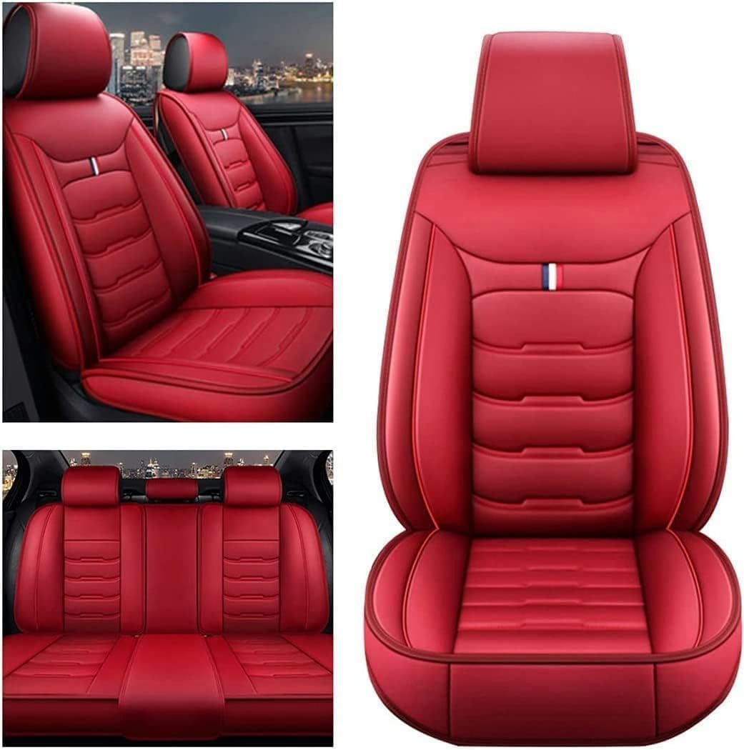 UQABS Auto Sitzbezüge Sets,für Alfa Romeo 159 Sportwagon (939B) 159 Sportwagon Q4 (939B) Gt Q2 (937C)，Universal Autositzbezüge、Airbag kompatibel-Rot von UQABS