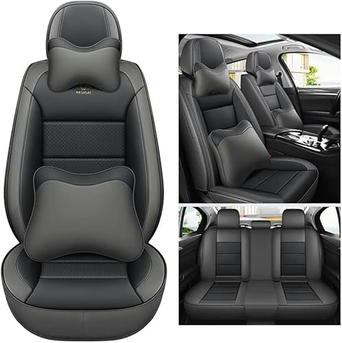 UQABS Auto Sitzbezüge Sets,für Infiniti Qx70 Fx Qx60 Fx37 Qx50 Ex Qx56 Q50 Q60 Qx80 G35，Universal Autositzbezüge、Airbag kompatibel-Schwarz Und Grau von UQABS